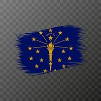 Indiana State Flag im Pinselstil auf transparentem Hintergrund. Vektor-Illustration. vektor