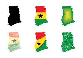 Ghana Karta vektor
