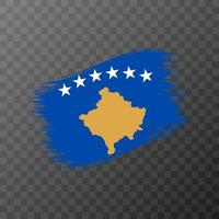 Kosovo-Nationalflagge. Grunge-Pinselstrich. Vektorillustration auf transparentem Hintergrund. vektor