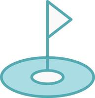 golf flagga vektor ikon