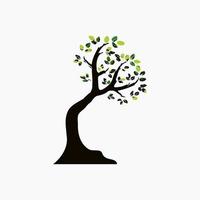 träd illustration, vektor träd, träd logotyp
