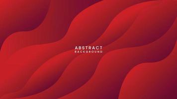 abstrakt röd bakgrund med vågor design mall vektor