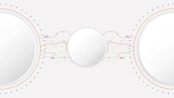 vit grå cirkel teknologi bakgrund abstrakt. teknologi med linje digital Färg grå, orange, punkt, högteknologi, vektor. cirkel teknologisk för webb baner, bakgrund, tapet, strukturera, objekt. vektor