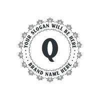 luxus kreatives buchstabe q logo für unternehmen, q buchstabe logo kostenloser vektor
