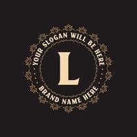 luxus kreatives buchstabe l logo für unternehmen, l brief logo freier vektor