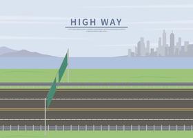 Kostenlose Highway Side Illustration vektor
