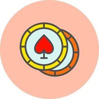 Vektorsymbol für Pokerchips vektor