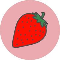 Erdbeer-Vektor-Symbol vektor
