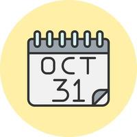 oktober 31: a vektor ikon
