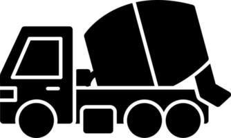 Mischer-LKW-Vektor-Icon-Design vektor