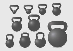 kettle bell set vektor