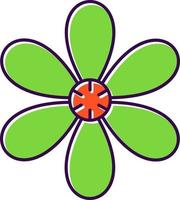 Minze-Ringelblumen-Vektor-Icon-Design vektor