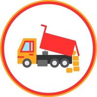 Kipper-LKW-Vektor-Icon-Design vektor