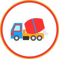 Mischer-LKW-Vektor-Icon-Design vektor