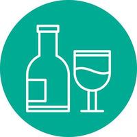 Vektor-Icon-Design für alkoholische Getränke vektor