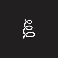 brev e vår spiral symbol logotyp vektor