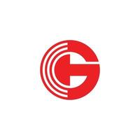 brev g geometrisk cirkel signal Ränder form logotyp vektor