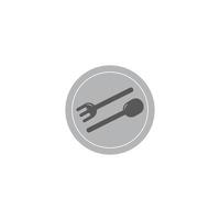 sked gaffel tallrik silhuett mat restaurang symbol vektor