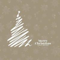 Frohe Weihnachten Festival elegante Karte mit Weihnachtsbaum-Design vektor