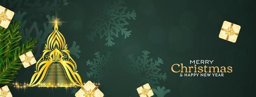 Frohe Weihnachten Festival celebartion elegantes Banner-Design vektor