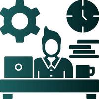 Workaholic-Vektor-Icon-Design vektor