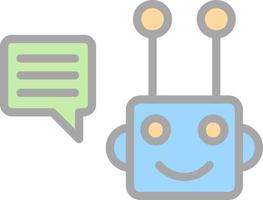 Chatbot-Vektor-Icon-Design vektor