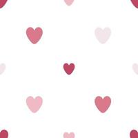 nahtloses Muster mit rosa Herzen. für Karten, Plakate, Banner, Bedrucken der Verpackung, Bedrucken von Kleidung, Stoffen, Tapeten. vektor