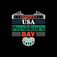 Happy Presidents Day T-Shirt-Design vektor