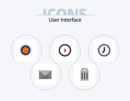 användare gränssnitt platt ikon packa 5 ikon design. tid. klocka. gränssnitt. användare. gränssnitt vektor