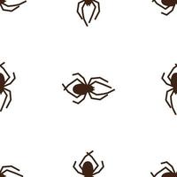 Spindel vektor sömlös mönster på en vit bakgrund. insekt mönster skriva ut på textilier, papper, omslag papper tema