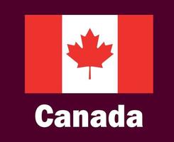 kanada flagga emblem med namn symbol design norr Amerika fotboll slutlig vektor norr amerikan länder fotboll lag illustration