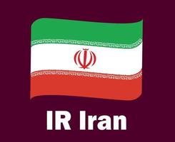 iran flag band mit namen symbol design asien fußball finale vektor asiatische länder fußballmannschaften illustration