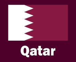 qatar flagga emblem med namn symbol design Asien fotboll slutlig vektor asiatisk länder fotboll lag illustration