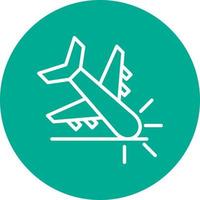 Flugzeugabsturz-Vektor-Icon-Design vektor