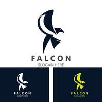 Falken-Logo-Designbild, Silhouetten-Adler-Vorlagenillustration vektor