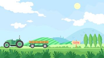 Hayride geht auf die Farm Free Vector