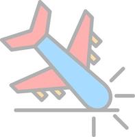 Flugzeugabsturz-Vektor-Icon-Design vektor