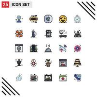 25 kreativ ikoner modern tecken och symboler av navigering kompass kemi skrämmande monster redigerbar vektor design element