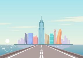 Highway To The City Gratis Vector