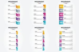 flaches Designset der Vektorillustrations-Infografiken für Werbebroschürenflieger und -zeitschrift vektor