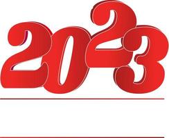 2023 Lycklig ny år ClipArt vektor hd