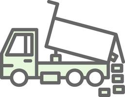 Kipper-LKW-Vektor-Icon-Design vektor