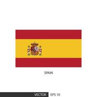 spanien quadratische flagge auf weißem hintergrund und angeben ist vektor eps10.