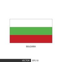 bulgarien fyrkant flagga på vit bakgrund och specificera är vektor eps10.