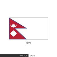 Nepal quadratische Flagge auf weißem Hintergrund und angeben, ist Vektor eps10.