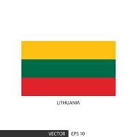 litauen fyrkant flagga på vit bakgrund och specificera är vektor eps10.