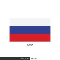russland quadratische flagge auf weißem hintergrund und angeben ist vektor eps10.