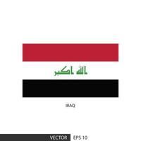 irak-quadratische flagge auf weißem hintergrund und angeben ist vektor eps10.