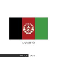 Afghanistan quadratische Flagge auf weißem Hintergrund und angeben ist Vektor eps10.