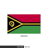 Vanuatu quadratische Flagge auf weißem Hintergrund und angeben, ist Vektor eps10.